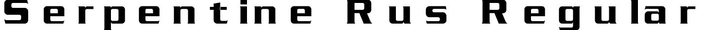 Serpentine Rus Regular font - SERPNTN.ttf