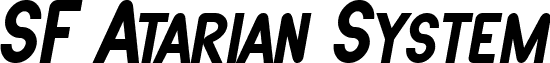 SF Atarian System font - SF Atarian System Bold Italic.ttf