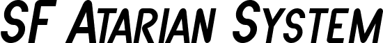 SF Atarian System font - SF Atarian System Italic.ttf