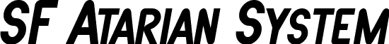 SF Atarian System font - SFAtarianSystemBoldItalic.ttf
