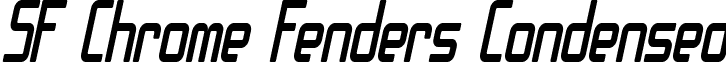 SF Chrome Fenders Condensed font - SFChromeFendersCondensedOblique.ttf