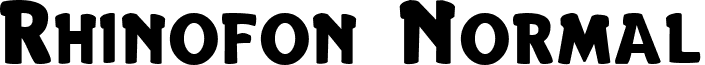 Rhinofon Normal font - RhinofonNormal.ttf