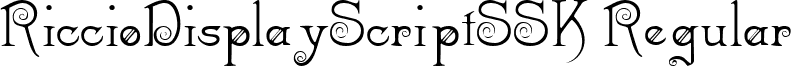 RiccioDisplayScriptSSK Regular font - RiccioDisplayScriptSSK.ttf