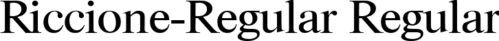 Riccione-Regular Regular font - Riccione-Regular.ttf