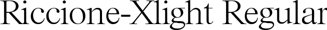 Riccione-Xlight Regular font - Riccione-Xlight.ttf