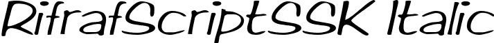 RifrafScriptSSK Italic font - RifrafScriptSSKItalic.ttf