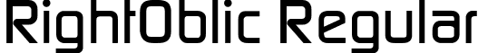 RightOblic Regular font - RIGHTOB.ttf