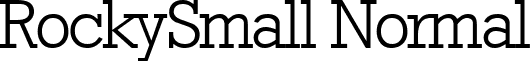 RockySmall Normal font - rocl.ttf