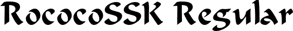 RococoSSK Regular font - RococoSSKRegular.ttf