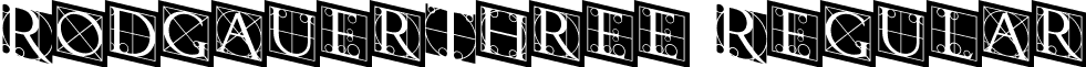 RodgauerThree Regular font - RodgauerThree.ttf