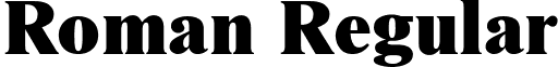 Roman Regular font - Roman3.ttf