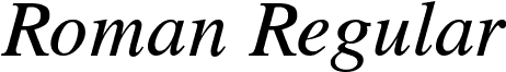 Roman Regular font - Roman6.ttf