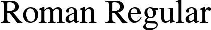 Roman Regular font - Roman5.ttf