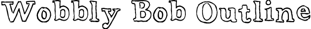 Wobbly Bob Outline font - Wobbly Bob Outlines.ttf