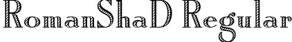 RomanShaD Regular font - RomanShaD.ttf