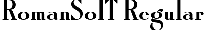 RomanSolT Regular font - RomanSolT.ttf