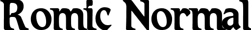 Romic Normal font - ROMIC.ttf