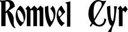 Romvel Cyr font - ROMVC___.ttf