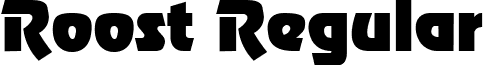 Roost Regular font - RoostRegular.ttf