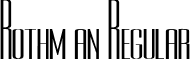 Rothman Regular font - Rothman2.ttf