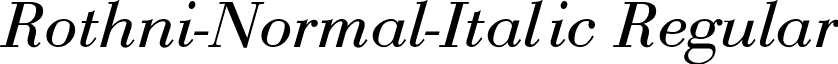 Rothni-Normal-Italic Regular font - rothnini.ttf