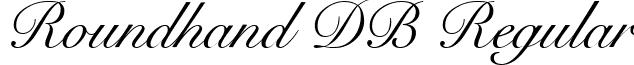 Roundhand DB Regular font - Roundhand-RegularDB.ttf