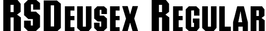 RSDeusex Regular font - DEUSEX.ttf