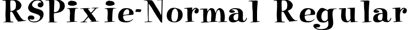 RSPixie-Normal Regular font - PIXIE.ttf