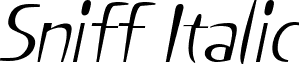 Sniff Italic font - SniffItalic.ttf