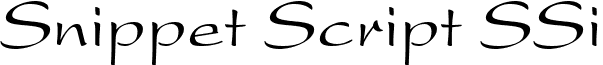 Snippet Script SSi font - SnippetScriptSSi.ttf