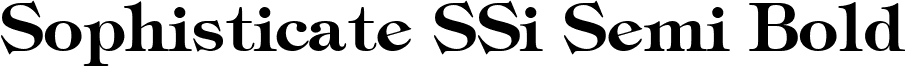 Sophisticate SSi Semi Bold font - SophisticateSSiSemiBold.ttf