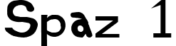 Spaz 1 font - SPAZ.ttf