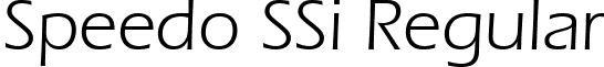 Speedo SSi Regular font - SpeedoSSi.ttf