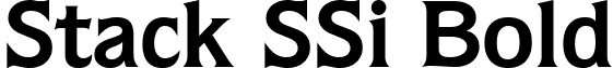 Stack SSi Bold font - StackSSiBold.ttf