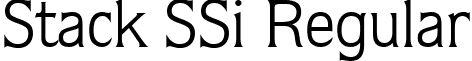 Stack SSi Regular font - StackSSi.ttf