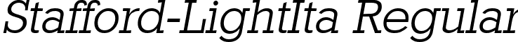 Stafford-LightIta Regular font - Stafford-LightIta.ttf