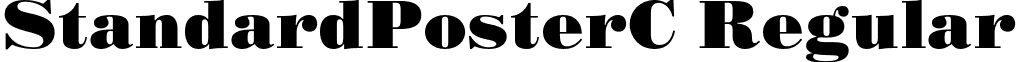 StandardPosterC Regular font - StandardPosterC.ttf