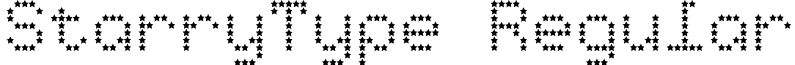 StarryType Regular font - StarryType.ttf