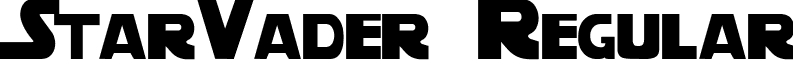 StarVader Regular font - STARV.ttf