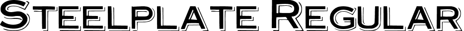 Steelplate Regular font - Steelplate.ttf
