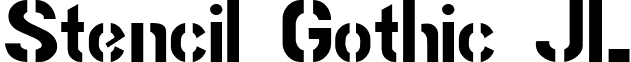 Stencil Gothic JL font - StencilGothicJL.ttf