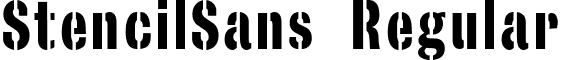 StencilSans Regular font - StencilSans Regular.ttf