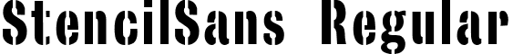 StencilSans Regular font - StencilSansRegular.ttf