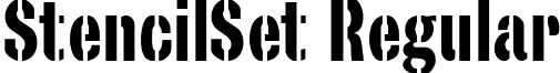 StencilSet Regular font - StencilSet.ttf