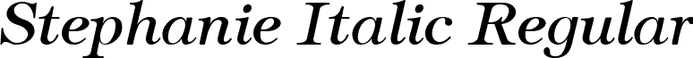 Stephanie Italic Regular font - Stepi.ttf