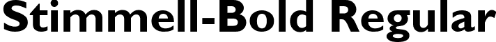 Stimmell-Bold Regular font - stimmb.ttf