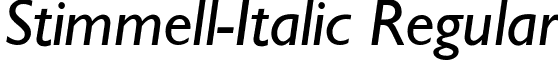 Stimmell-Italic Regular font - stimmi.ttf