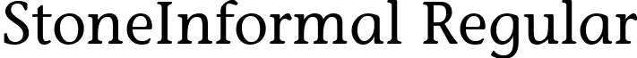 StoneInformal Regular font - SI.ttf