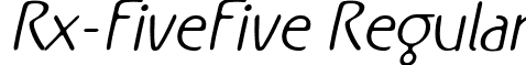 Rx-FiveFive Regular font - RxFF__.ttf