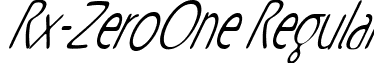 Rx-ZeroOne Regular font - RxZO__.ttf